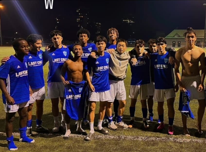 Marthens playing soccer for FC Colombus