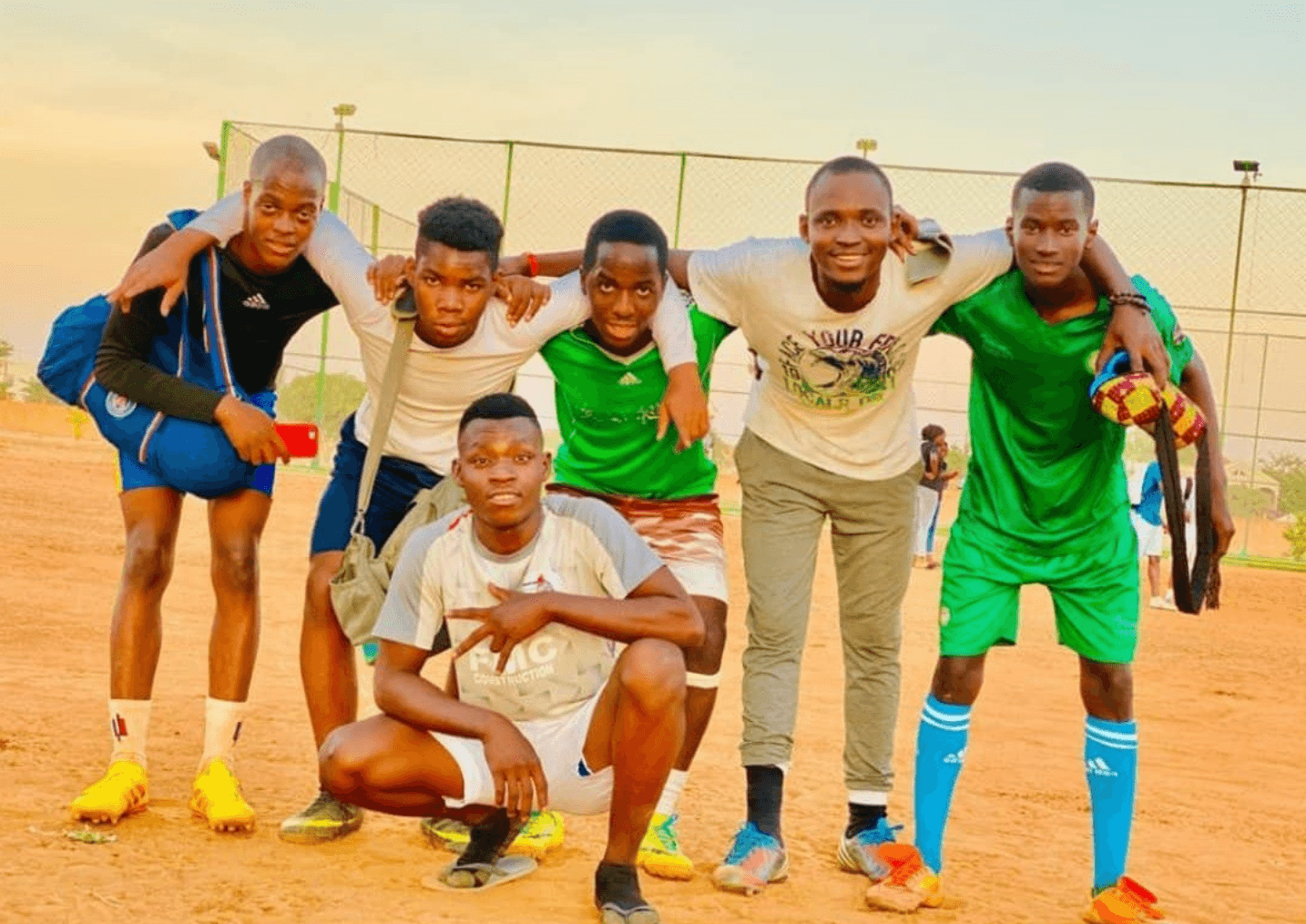 Marthens playing futsal in Niger